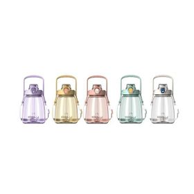 Gıpta Askılı Pipetli Tritan Sporcu 1200 ml Pembe Matara
