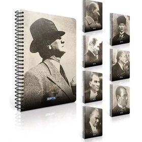 Gıpta Atatürk A6 80 Yaprak Çizgili Spiralli Karton Kapak Bloknot