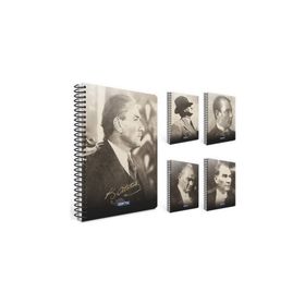 Gıpta Atatürk A6 80 Yaprak Kareli Spiralli Bloknot