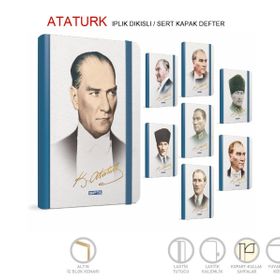 Gıpta Atatürk Sert Kapak 13x21 cm 120 Yaprak Çizgili Defter