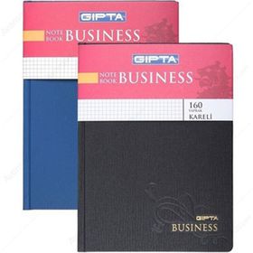 Gıpta Business 160 Yaprak Kareli Sert Kapak Siyah 20x28 cm Defter