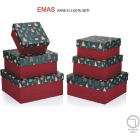 Gıpta BX9674 Emas Kare 6'lı Hediye Kutusu