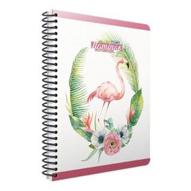 Gıpta Çelenkli 1 Flamingo 100 Yaprak Sert Kapak Çizgili 17 x 24 cm Defter