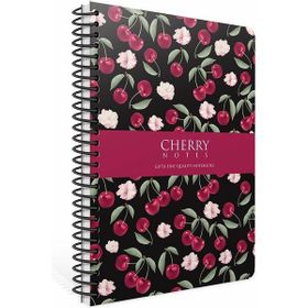 Gıpta Cherry Spiralli Siyah Sert Kapak 120 Yaprak 17x24 Çizgili Defter