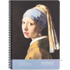 Gıpta Çizgili Spiralli Inci Küpeli Kız Defter