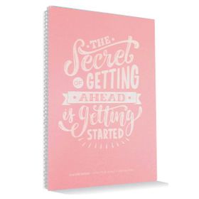 Gıpta Clever Notes Pembe Spiralli Plastik Kapak 80 Yaprak A4 Kareli Defter