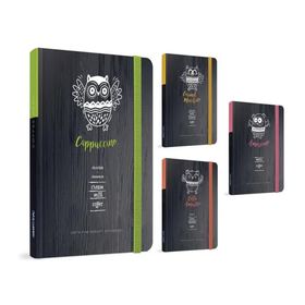 Gıpta Coffee Book 17x24 cm 120 Yaprak Ipli Dikişli Lastikli Çizgili Sert Kapak Defter
