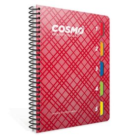 Gıpta Cosmo A4 150 Yaprak Spiralli 5 Seperatorlu Kareli Plastik Kapak Defter 3985