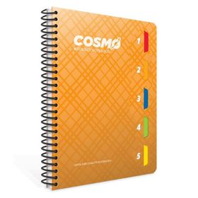Gıpta Cosmo A4 150 Yaprak Spiralli 5 Seperatorlu Kareli Plastik Kapak Defter 3985
