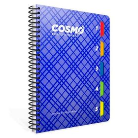 Gıpta Cosmo A4 150 Yaprak Spiralli 5 Seperatorlu Kareli Plastik Kapak Defter 3985
