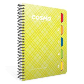 Gıpta Cosmo A4 150 Yaprak Spiralli 5 Seperatorlu Kareli Plastik Kapak Defter 3985