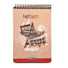 Gıpta Craft Notes Spiralli Who Where Sert Kapak 100 Yaprak A5 Çizgili Bloknot