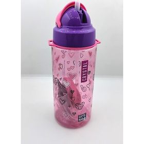 Gıpta Crystal Tritan Desenli Pipetli 500 cc Pembe Matara