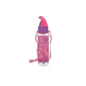 Gıpta Crystal Tritan Desenli Pipetli 500 cc Pembe Matara