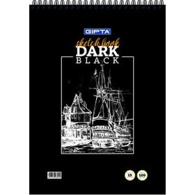 Gıpta Dark Spiralli Siyah Resim Defteri A4 15 Yaprak Defter