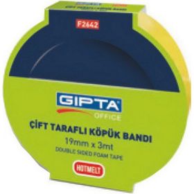 Gıpta F2642 19 mm x 3 m Çift Taraflı Köpük Bant