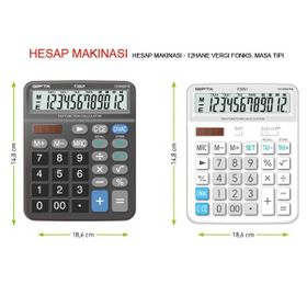Gıpta F3049 12 Hane Masa Tipi Hesap Makinesi