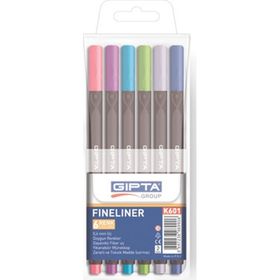 Gıpta Fineliner Üçgen 0.4 Mm 6 Renk Kalem Seti