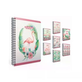 Gıpta Flamingo 17x24 cm 100 Yaprak Kareli 3'lü Sert Kapak Spiralli Defter
