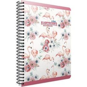 Gıpta Flamingo Spiralli 17x24 cm 100 Yaprak Sert Kapak Kareli Defter
