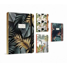Gıpta Flora Notes A5 Kareli 120 Yaprak İp Dikişli Sert Kapaklı Defter