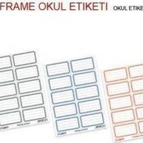Gıpta Frame Lacivert 3 Yaprak Okul Etiketi