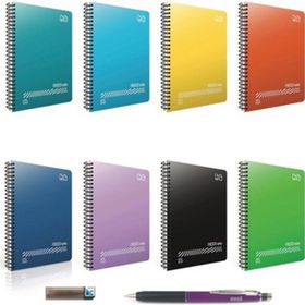 Gıpta Fresco 144 Yaprak A4 Spiralli Pp. Kapak Kareli 4'lü Defter