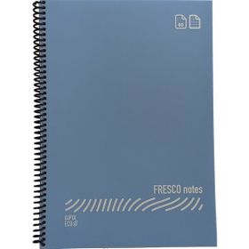 Gıpta Fresco A4 Plastik Kapak 80 Yaprak Çizgili Spiralli Pastel Mavi Defter