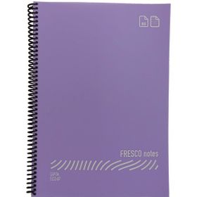 Gıpta Fresco Notes Eco Plastik Kapak A4 60 Yaprak Çizgili Spiralli Mor Defter