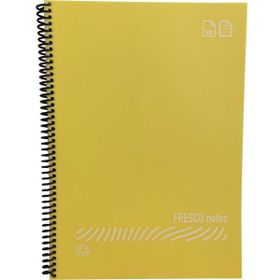 Gıpta Fresco Notes Eco Plastik Kapak A4 60 Yaprak Çizgili Spiralli Sarı Defter