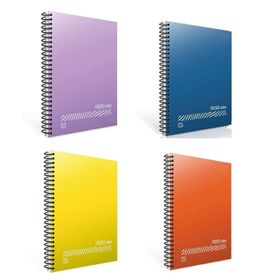 Gıpta Fresco Spiralli Plastik Kapak A4 60 Yaprak Kareli 4 Adet Defter