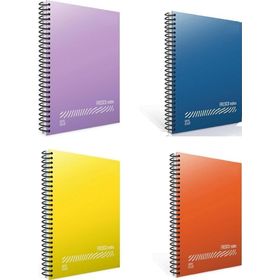 Gıpta Fresco Spiralli Plastik Kapak A4 60 Yaprak Kareli 4 Adet Defter
