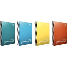 Gıpta Fresco Spiralli PP Kapak A4 96 Yaprak 2 Kareli 2 Çizgili 4'lü Set Kareli Çizgili Defter