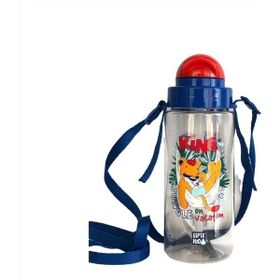Gıpta Fun Tritan Desenli Pipetli Mavi 500 cc Matara