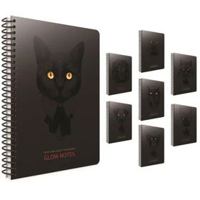 Gıpta Glow Notes 17x24 cm 120 Yaprak Kareli 4203 Asorti 1 Adet Spiralli Sert Kapak Defter