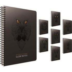 Gıpta Glow Notes A4 Spiralli Karton Kapak 80 Yaprak Çizgili 4'lü Paket Defter