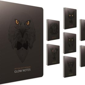 Gıpta Glow Notes A4 Spiralli Karton Kapak 80 Yaprak Çizgili 4'lü Paket Defter