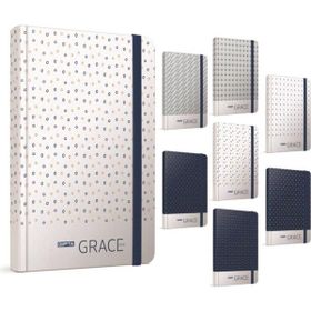 Gıpta Grace İp Dikişli Sert Kapak 19x26 cm 120 Yaprak Çizgili 2 Adet Lastikli Not Defteri