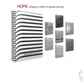Gıpta Hope 18.5x26 cm Plastik Kapak 80 Yaprak Kareli Spiralli Defter