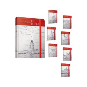 Gıpta İstanbul 13 X 21 Sert Kapak 120 Yaprak Çizgili Defter