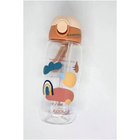 Gıpta K7552 Cool-J Pembe Kahverengi Medium 600 ml Soft Kilitli Tritan Matara