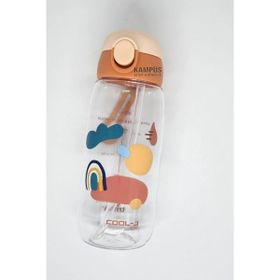 Gıpta K7552 Cool-J Pembe Kahverengi Medium 600 ml Soft Kilitli Tritan Matara