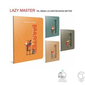 Gıpta Karton Kapak 17x24 Lazy Master 80 Yaprak Çizgili Defter