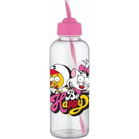 Gıpta Kral Şakir Desenli Pipetli Pembe 450 cc Matara