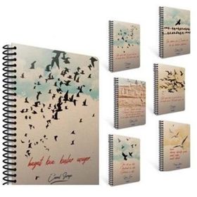 Gıpta Kuşlar 13x18 120 Yaprak Kareli Defter