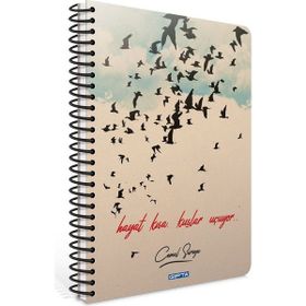 Gıpta Kuşlar 19x26 120 Yaprak Kareli Spiralli Defter