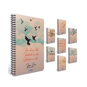 Gıpta Kuşlar 19x26 120 Yaprak Kareli Spiralli Defter