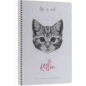 Gıpta Life Is Cool Çizgili Spiralli Sert Kapaklı 17 x 24 cm 120 Yaprak Defter