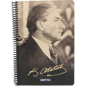 Gıpta M.K. Atatürk Koyu Renk Kareli 100 Yaprak 17x24 cm Defter