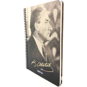 Gıpta M.K. Atatürk Koyu Renk Kareli 100 Yaprak 17x24 cm Defter